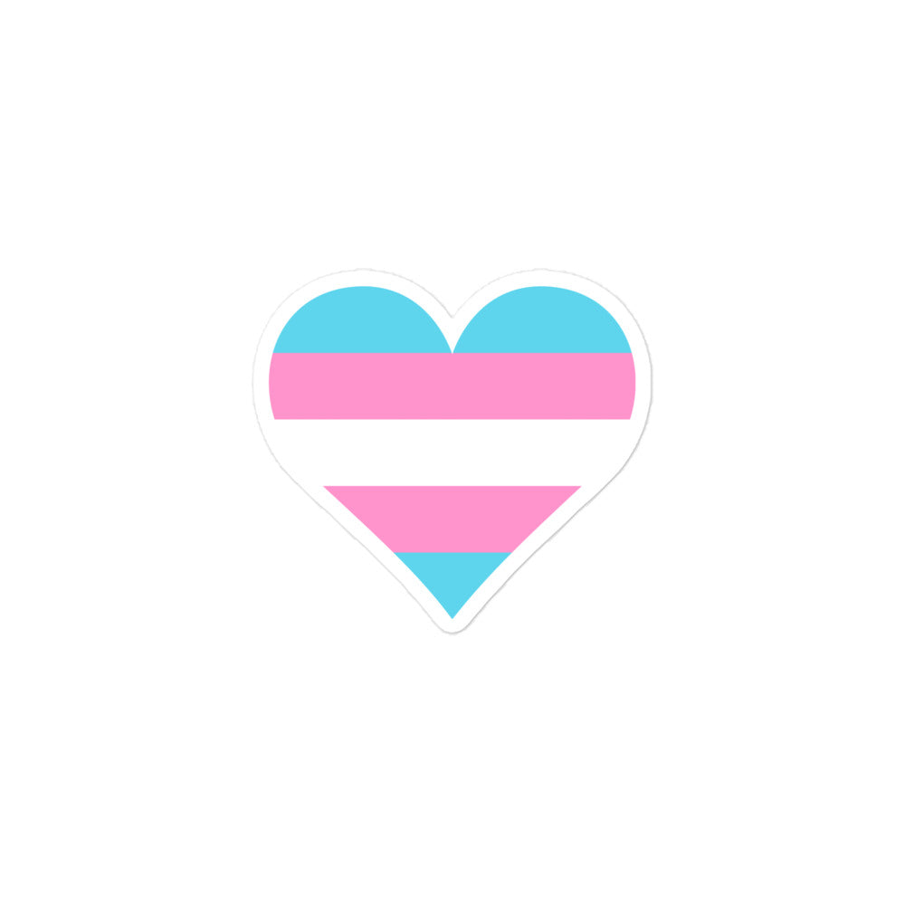 Transgender Pride Heart Bubble-free stickers