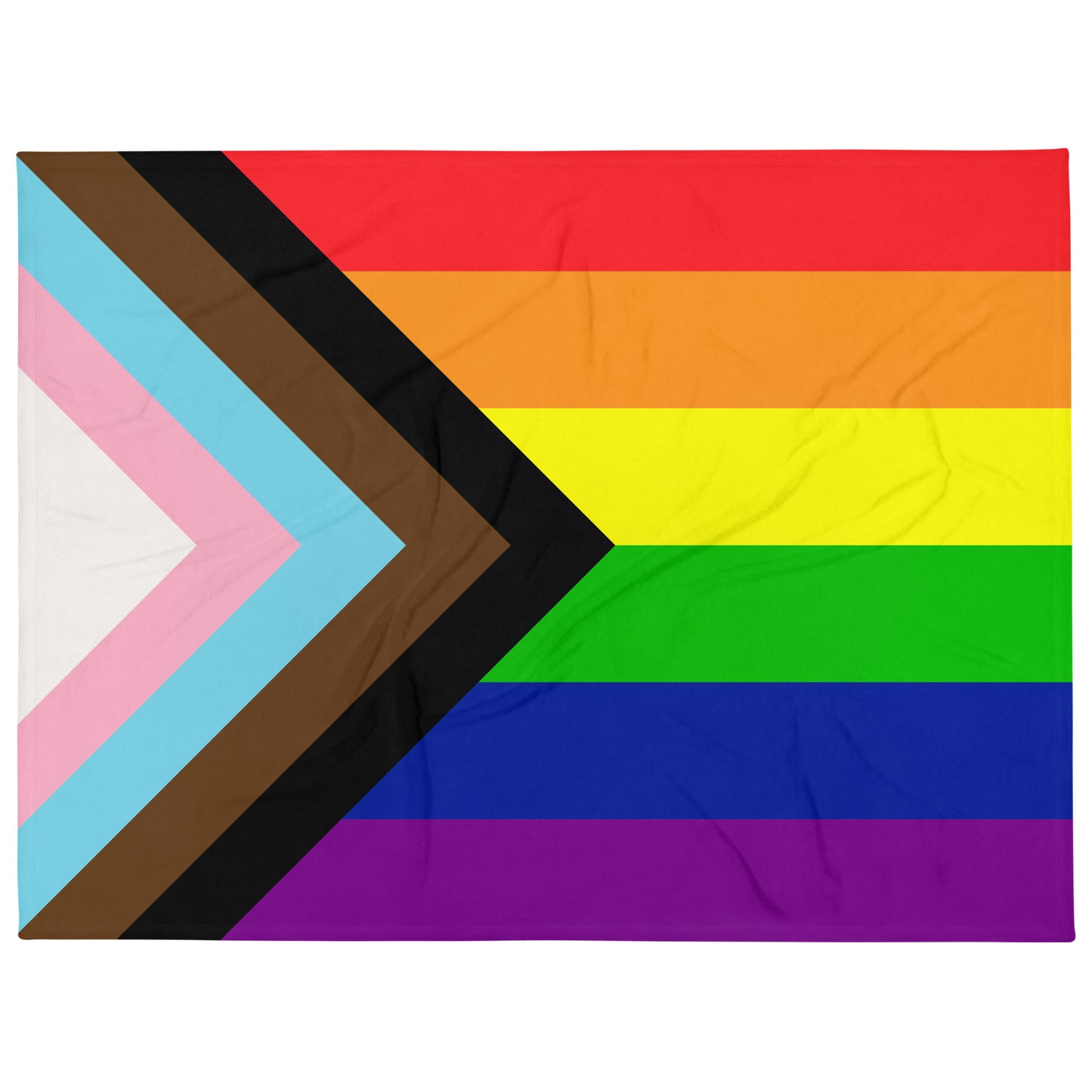 Progressive Pride Flag Throw Blanket