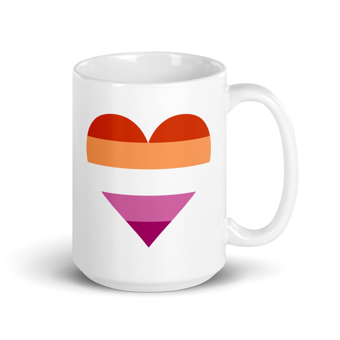 Lesbian Pride Heart Mug
