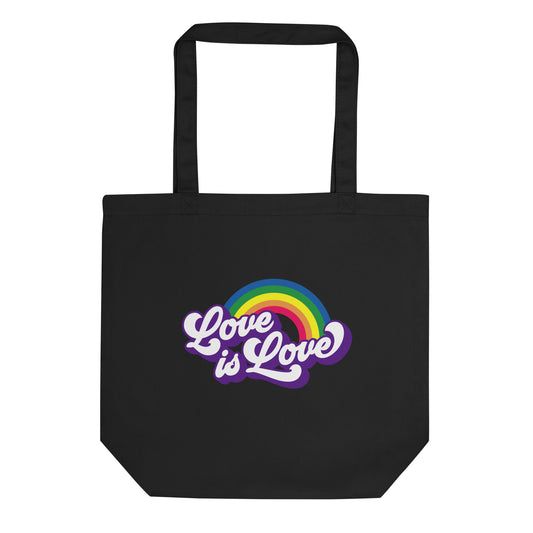 Love is Love Organic Tote Bag - gay pride apparel