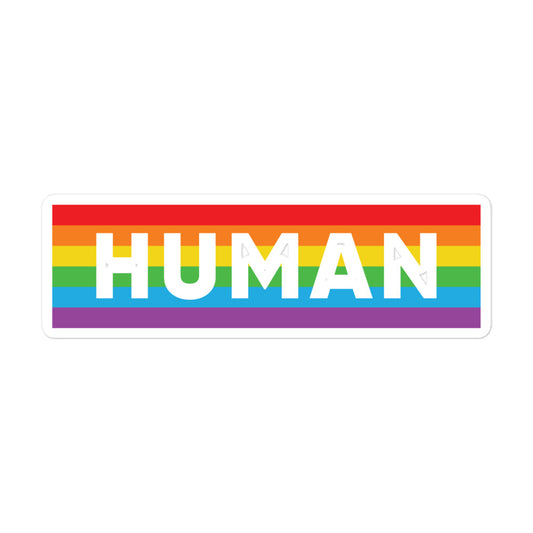 Human Rainbow Flag Sticker - gay pride apparel