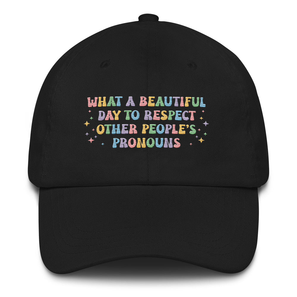 What a Beautiful Day to Respect Other Peoples Pronouns Hat