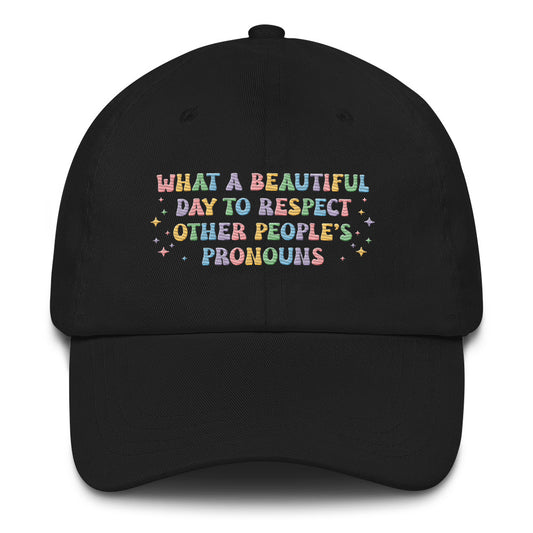 What a Beautiful Day to Respect Other Peoples Pronouns Hat