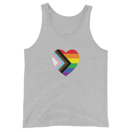 Progressive Pride Heart LGBTQ Pride Tank Top