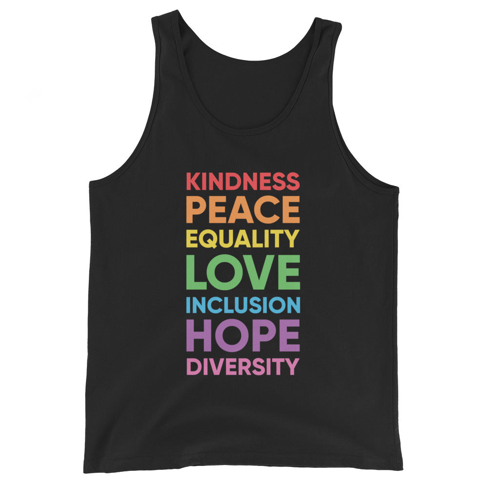 Kindness Peace Equality Love LGBTQ Pride Tank Top