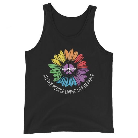 Imagine All The People Living in Peace LGBTQ Pride Tank Top