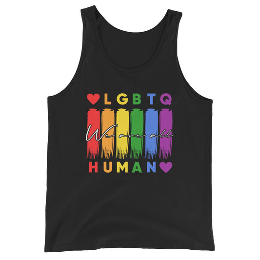 LGBTQ We Are All Human Gay Pride Tank Top