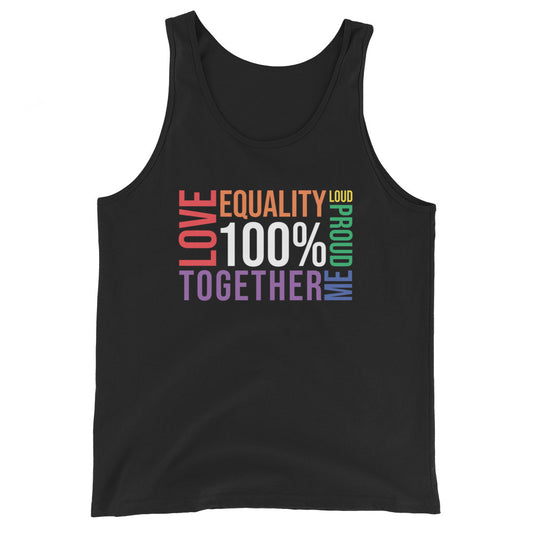 100% Proud Gay Pride Tank Top