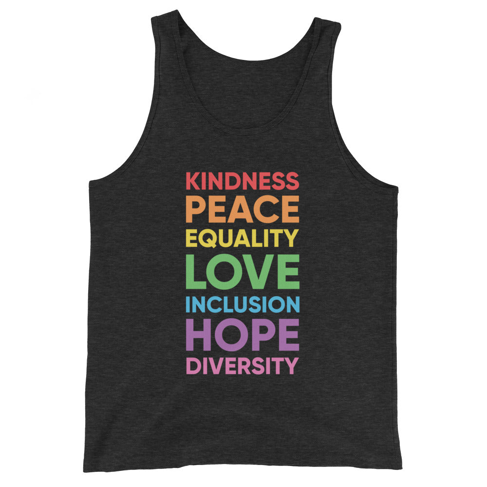 Kindness Peace Equality Love LGBTQ Pride Tank Top