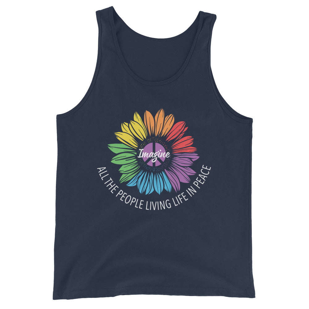 Imagine All The People Living in Peace LGBTQ Pride Tank Top