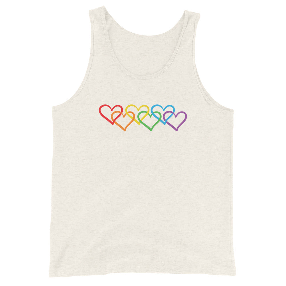 LGBTQ Pride Hearts Gay Pride Tank Top