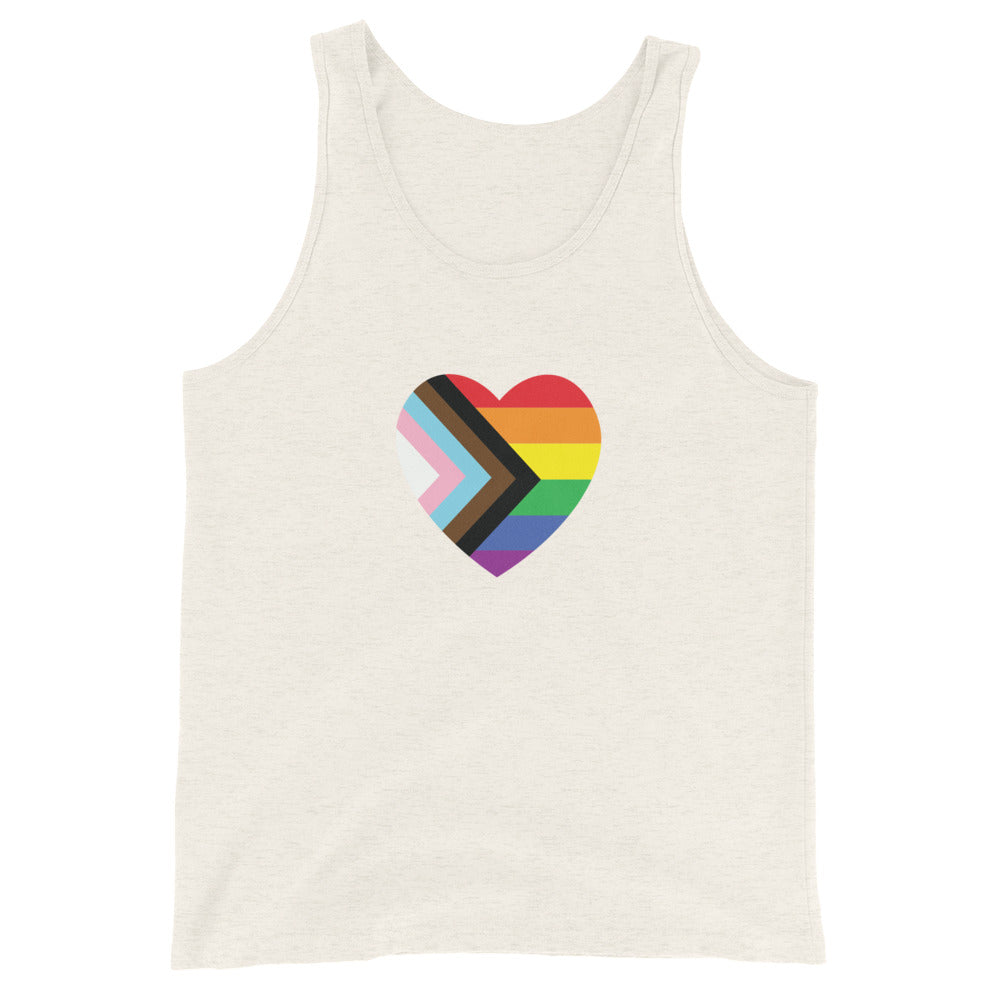 Progressive Pride Heart LGBTQ Pride Tank Top