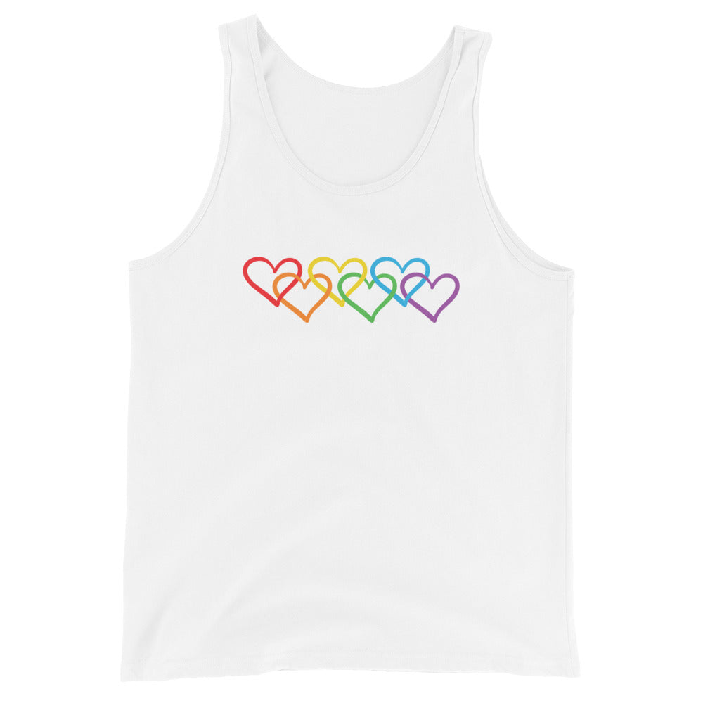 LGBTQ Pride Hearts Gay Pride Tank Top
