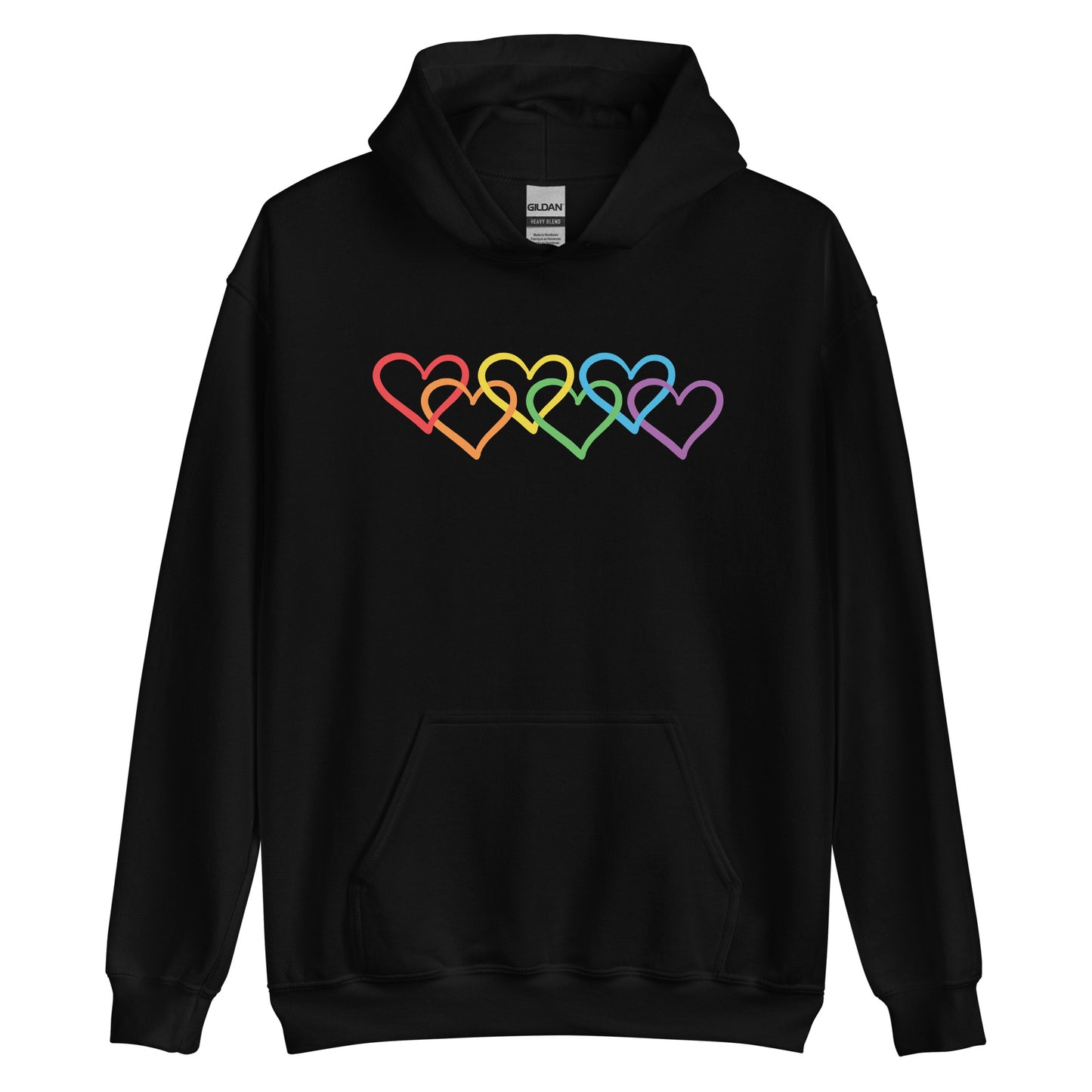 LGBTQ Pride Hearts Unisex Hoodie