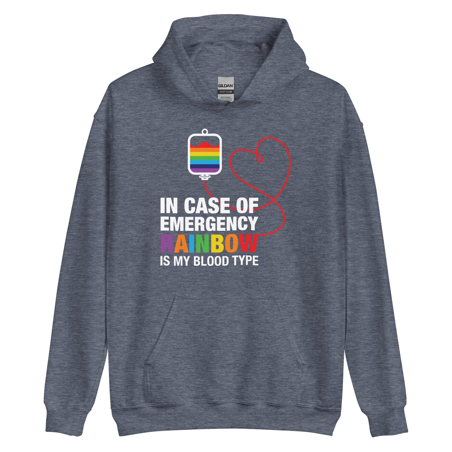 In Case of Emergency Rainbow is My Blood Type LGBTQ Pride Hoodie