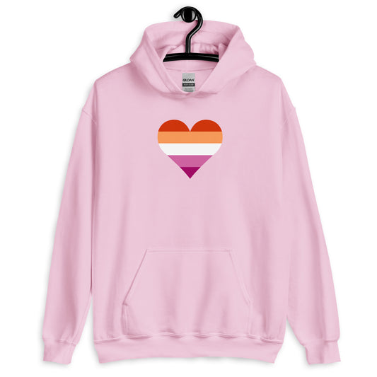 Lesbian Pride Heart Unisex Hoodie