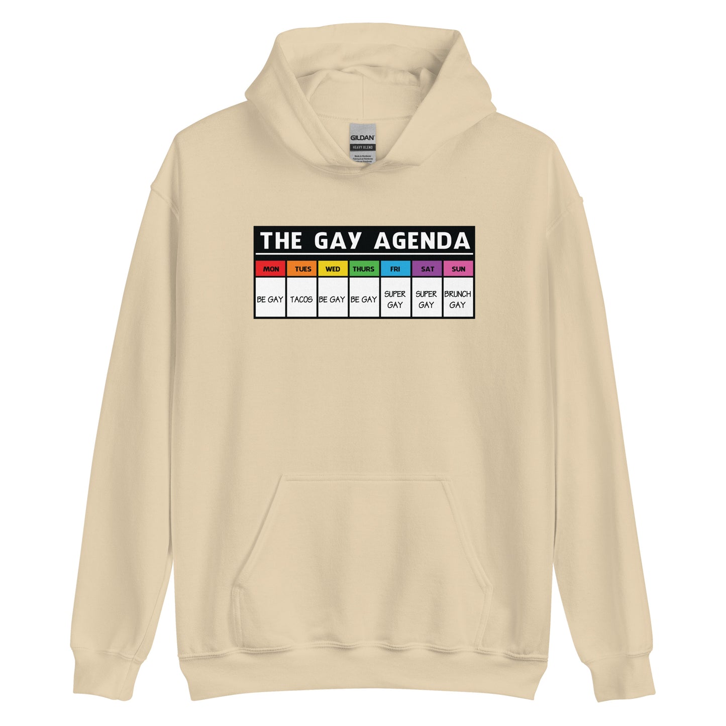 The Gay Agenda Unisex Gay Pride Hoodie