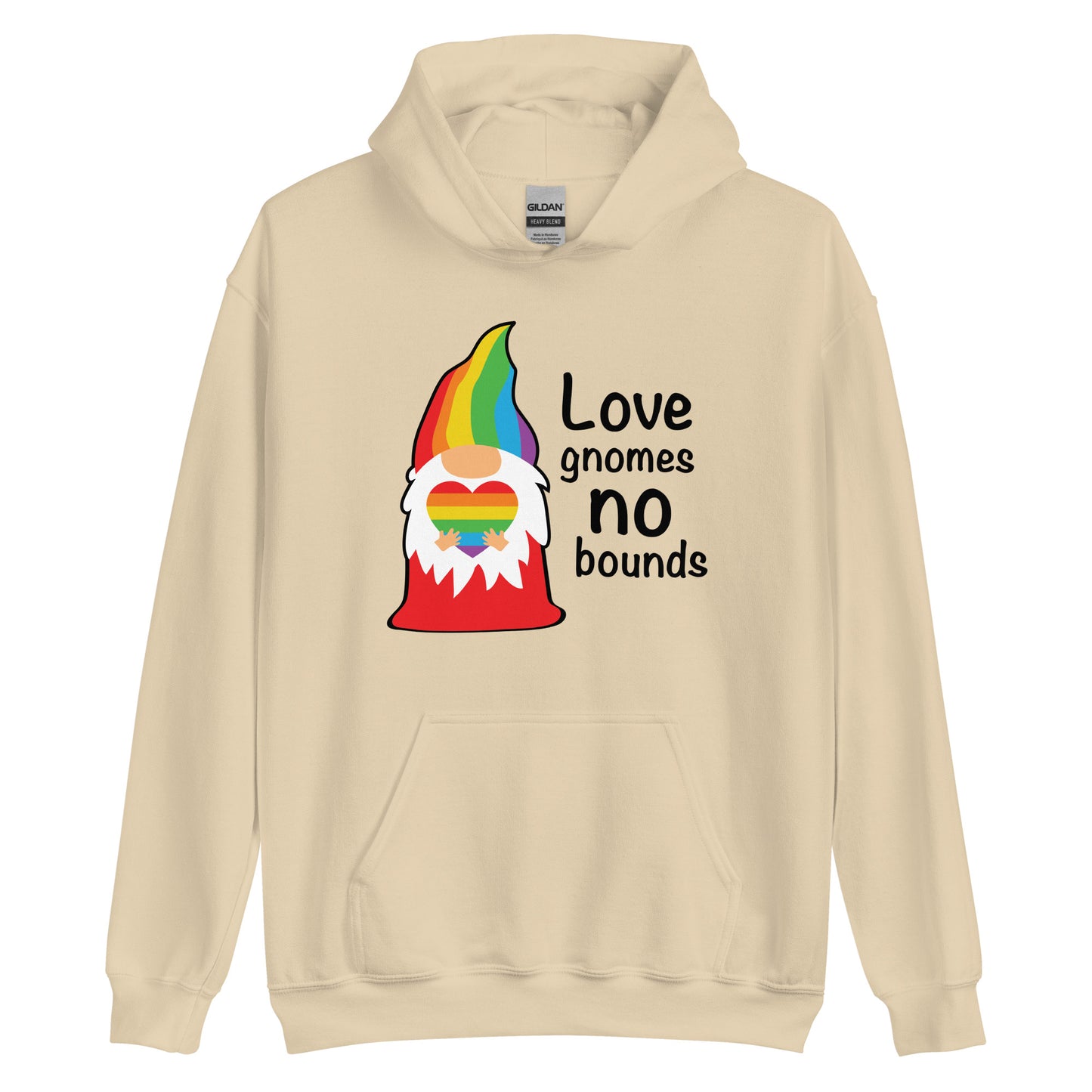 Love Gnomes No Bounds LGBTQ Pride Unisex Hoodie