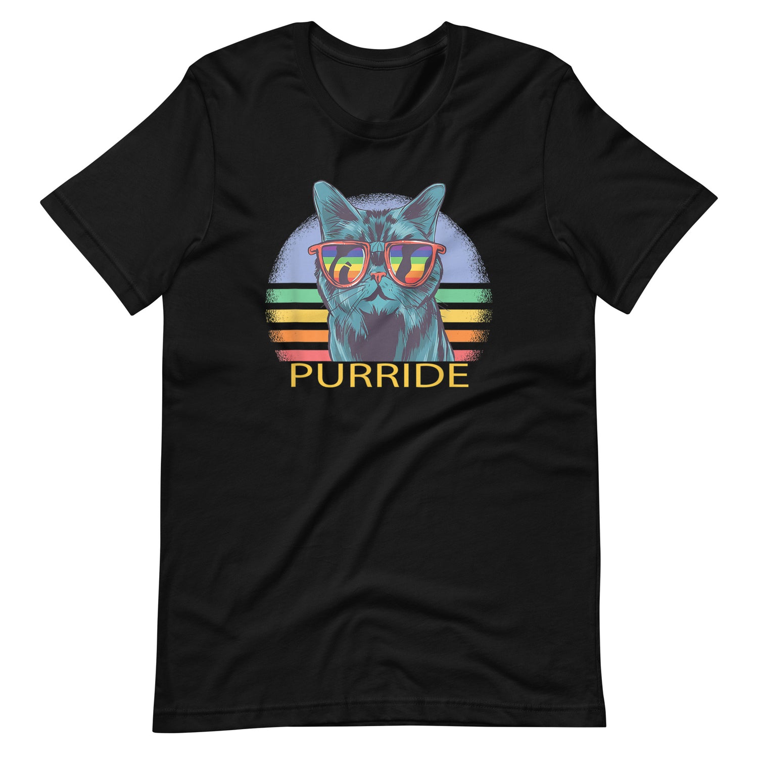 Purride Cat Gay Pride T-Shirt - gay pride apparel