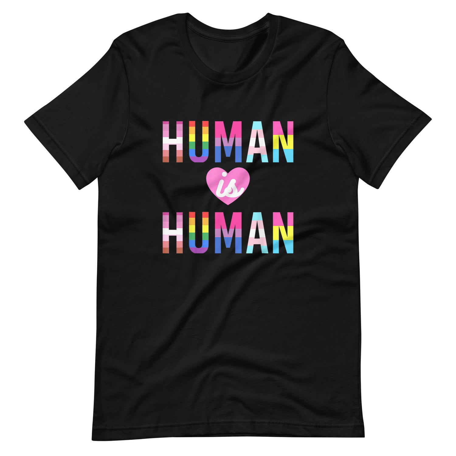Human is Human Unisex T-Shirt - gay pride apparel