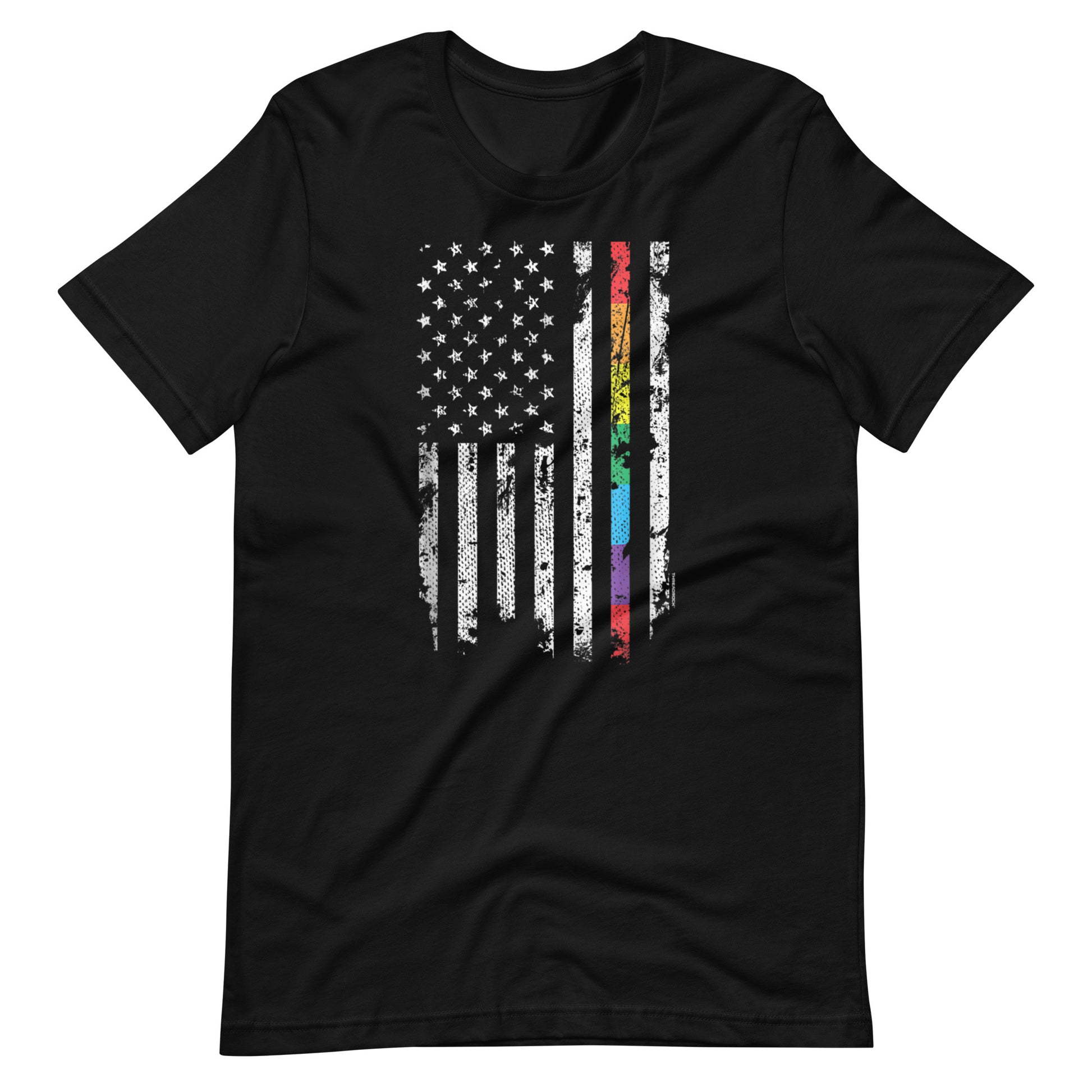 USA Rainbow Flag Gay Pride Unisex T-Shirt - gay pride apparel
