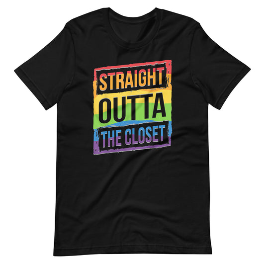 Straight Outta The Closet T-Shirt - gay pride apparel