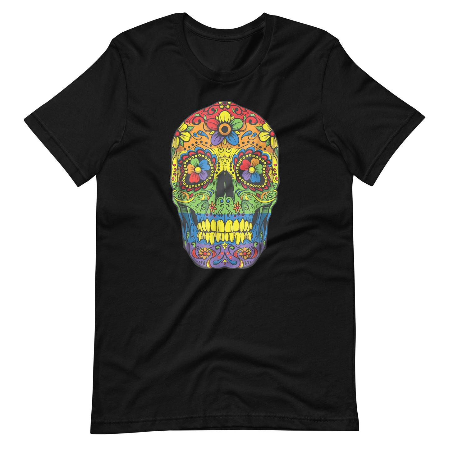 Sugar Skull LGBT Gay Pride Rainbow Flag Day Of The Dead Shirt - gay pride apparel