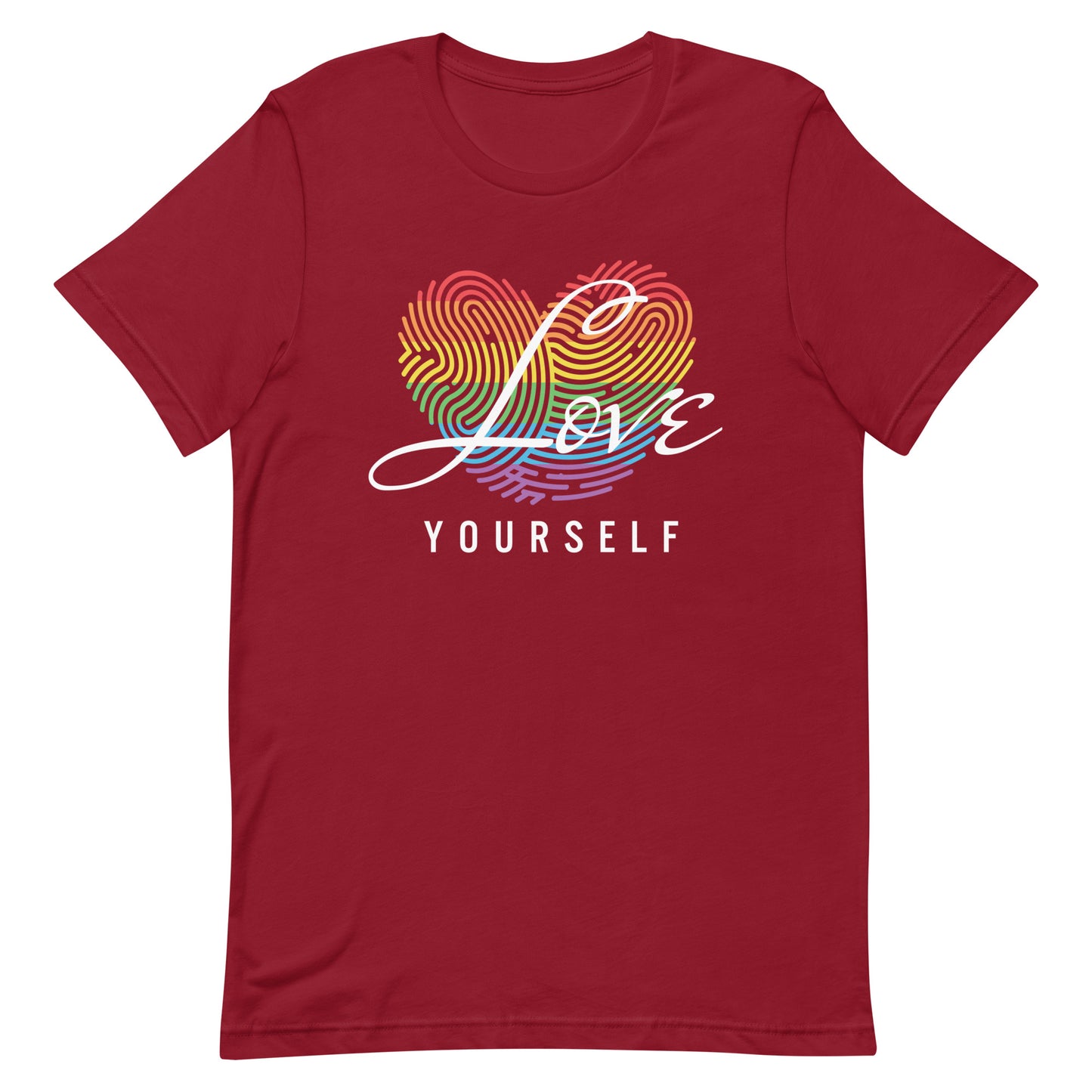 Love Yourself Heart Finger Prints LGBTQ Pride t-shirt