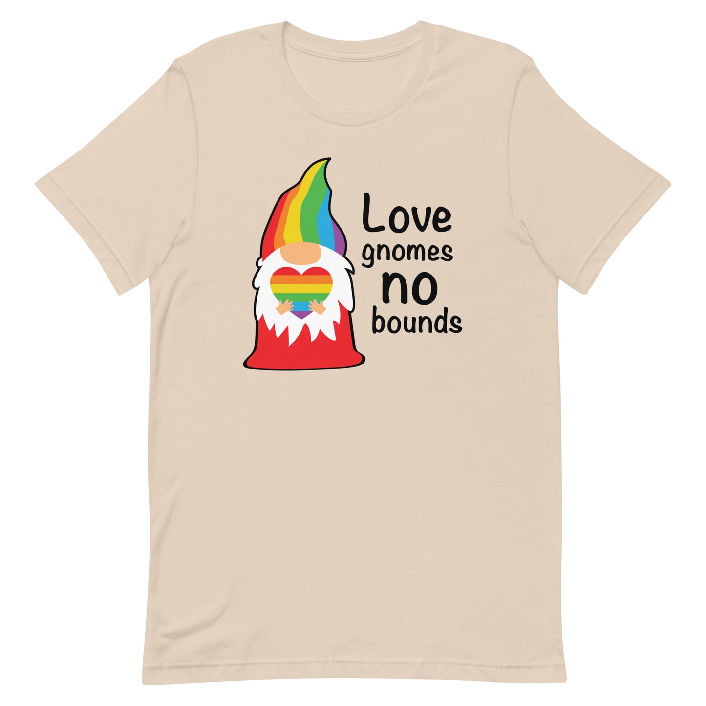 Love Gnomes No Bounds LGBTQ Pride T-Shirt