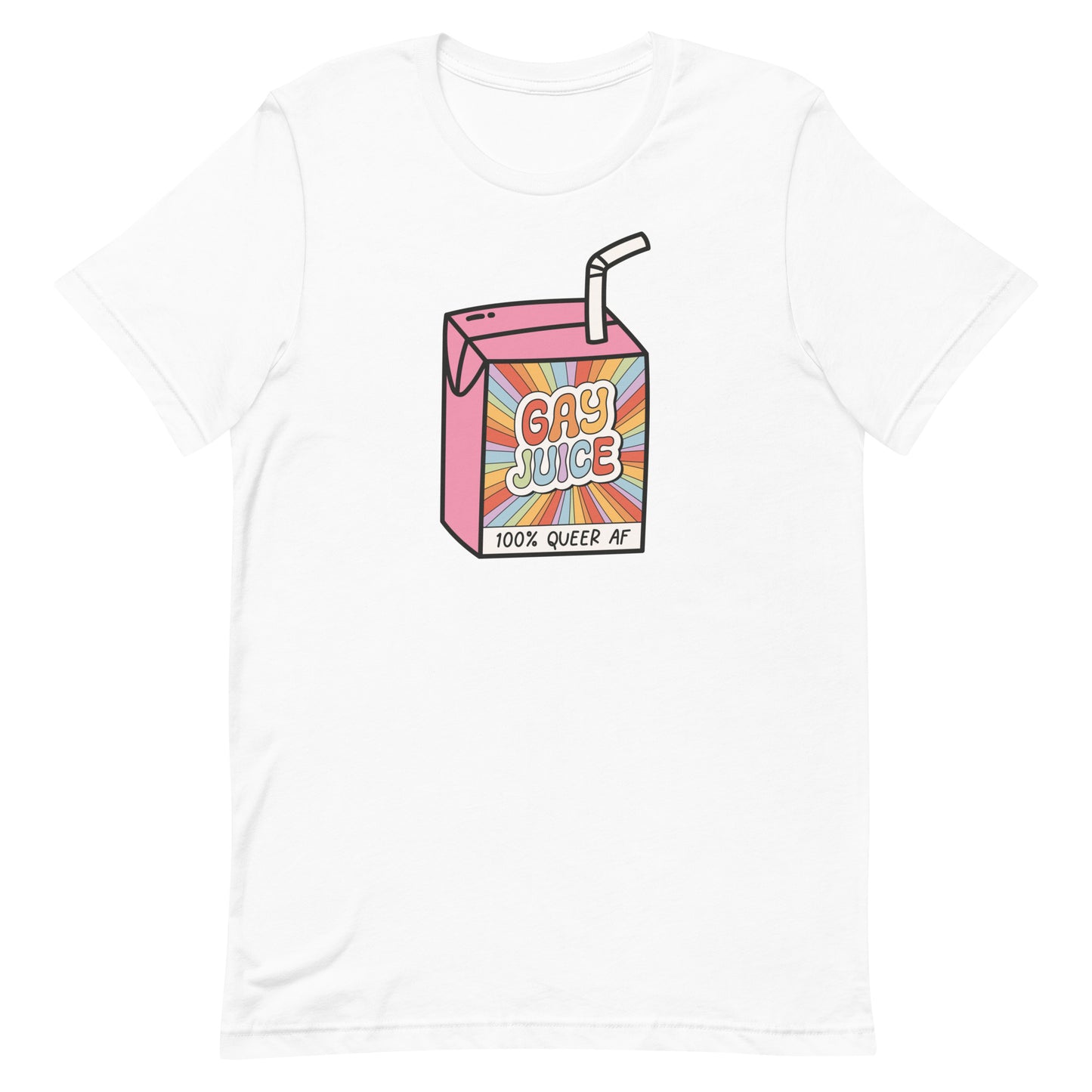 Gay Juice 100% Queer AF Gay Pride Unisex t-shirt