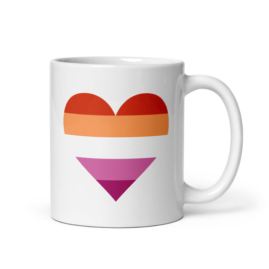 Lesbian Pride Heart Mug