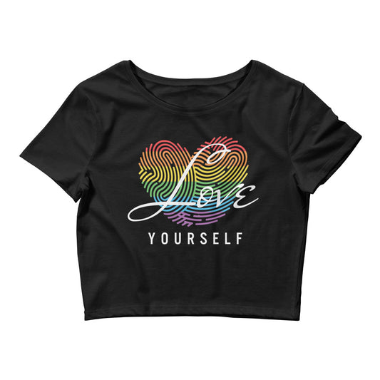 Love Yourself Gay Pride Crop Tee
