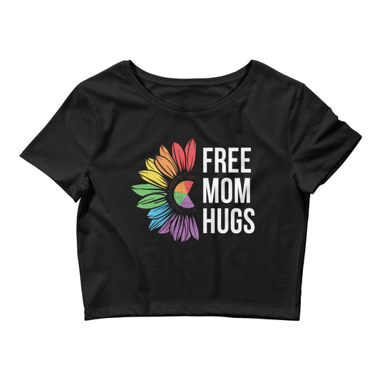 Free Mom Hugs Gay Pride Crop Tee
