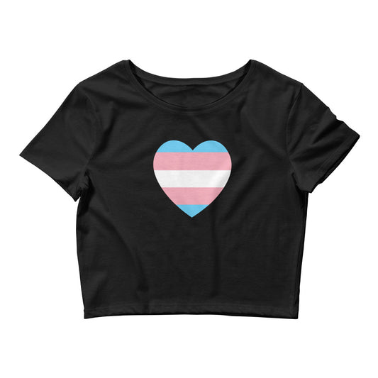 Transgender Pride Heart Crop Tee