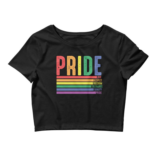 Gay Pride Rainbow Definition Crop Tee