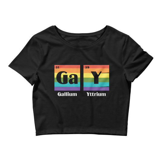 Gay Periodic Table Elements LGBTQ Pride Crop Tee
