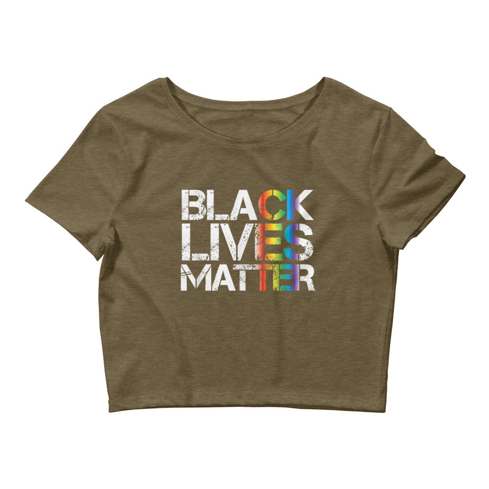 Black Lives Matter Gay Pride Crop Tee