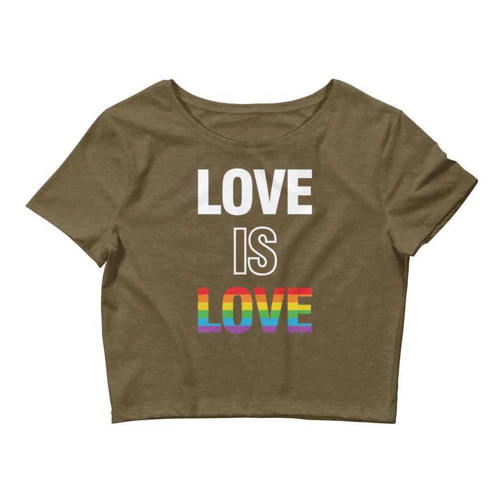 Love is Love LGBTQ Pride Crop Tee