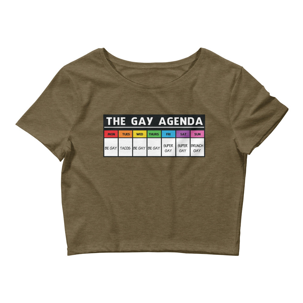The Gay Agenda LGBTQ Pride Crop Tee
