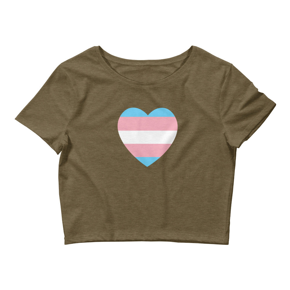 Transgender Pride Heart Crop Tee