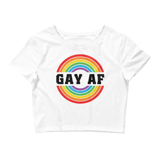 Gay AF LGBTQ Pride Crop Tee