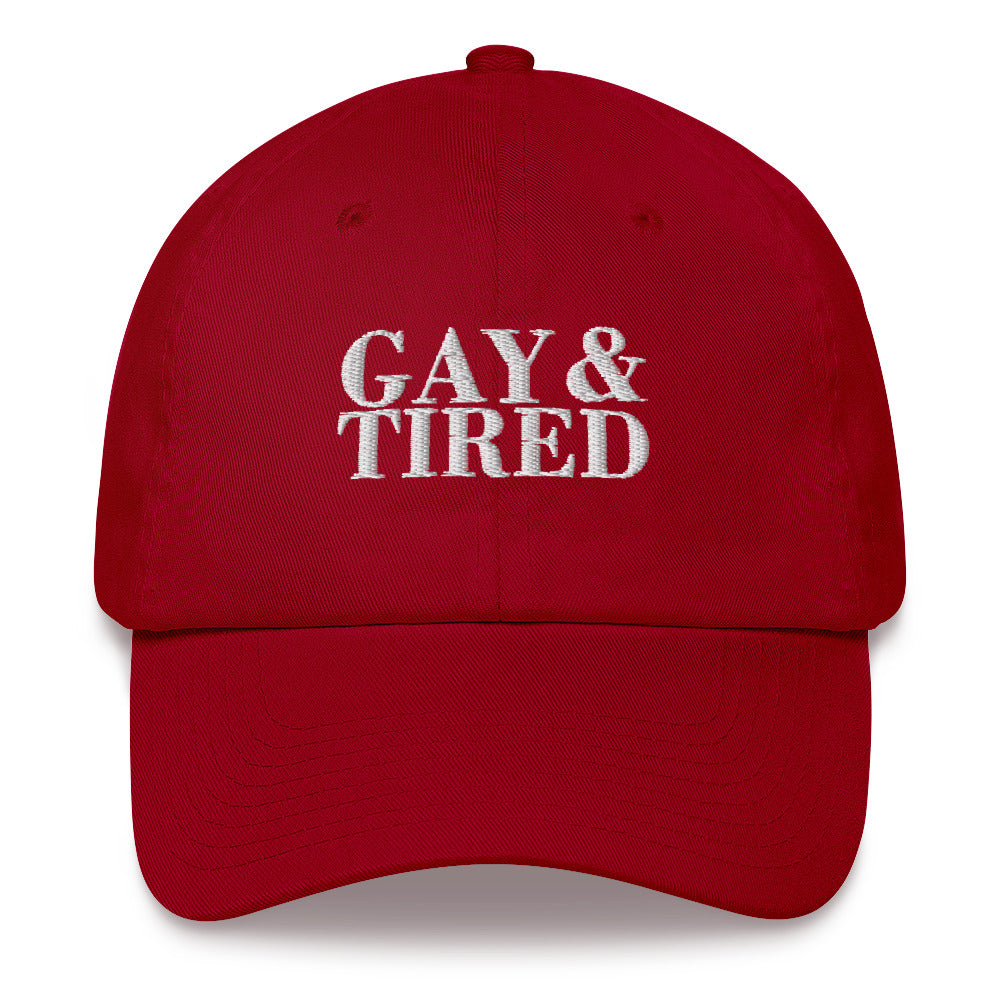Gay & Tired Hat - gay pride apparel