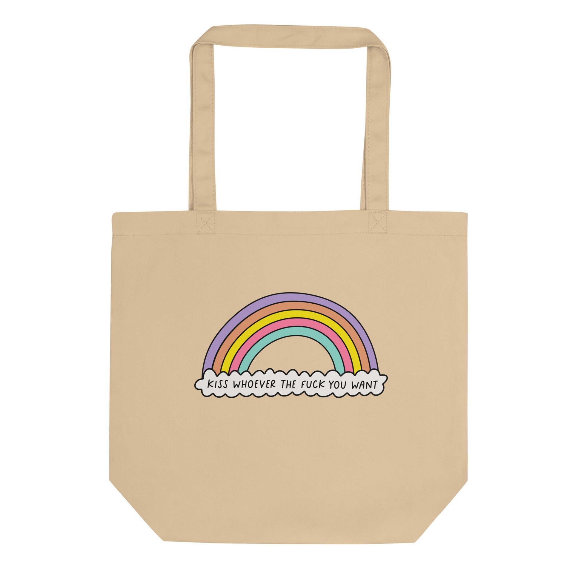 Kiss Whoever You Want Organic Tote Bag - gay pride apparel