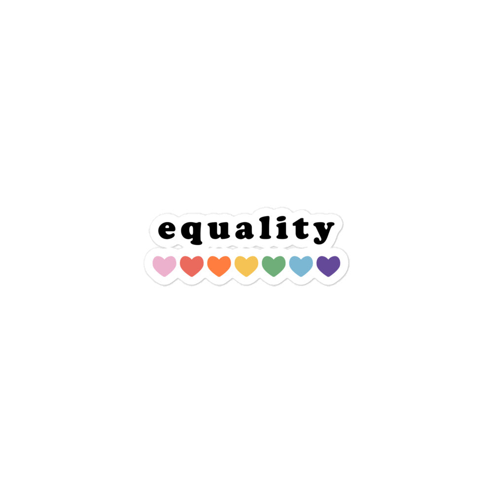 Equality LGBTQ Pride Sticker - gay pride apparel