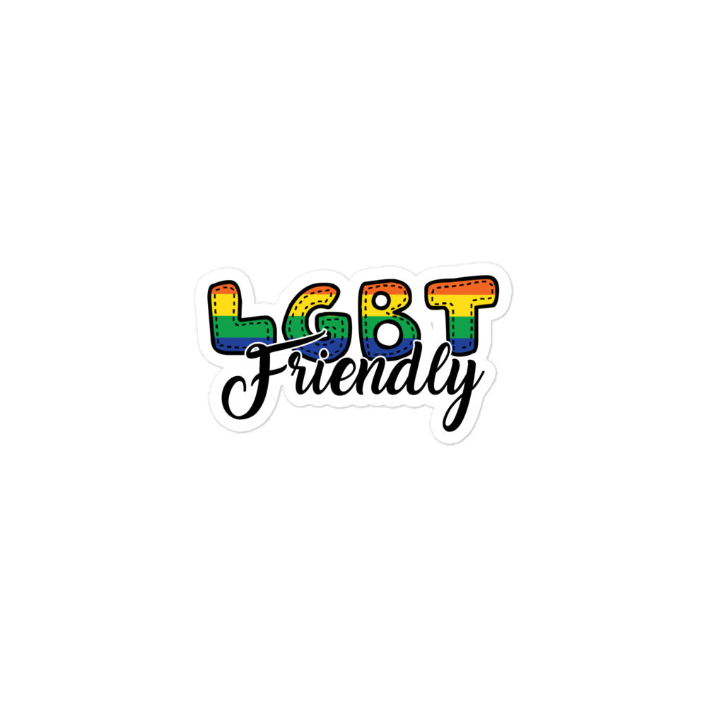 LGBT Friendly Sticker - gay pride apparel