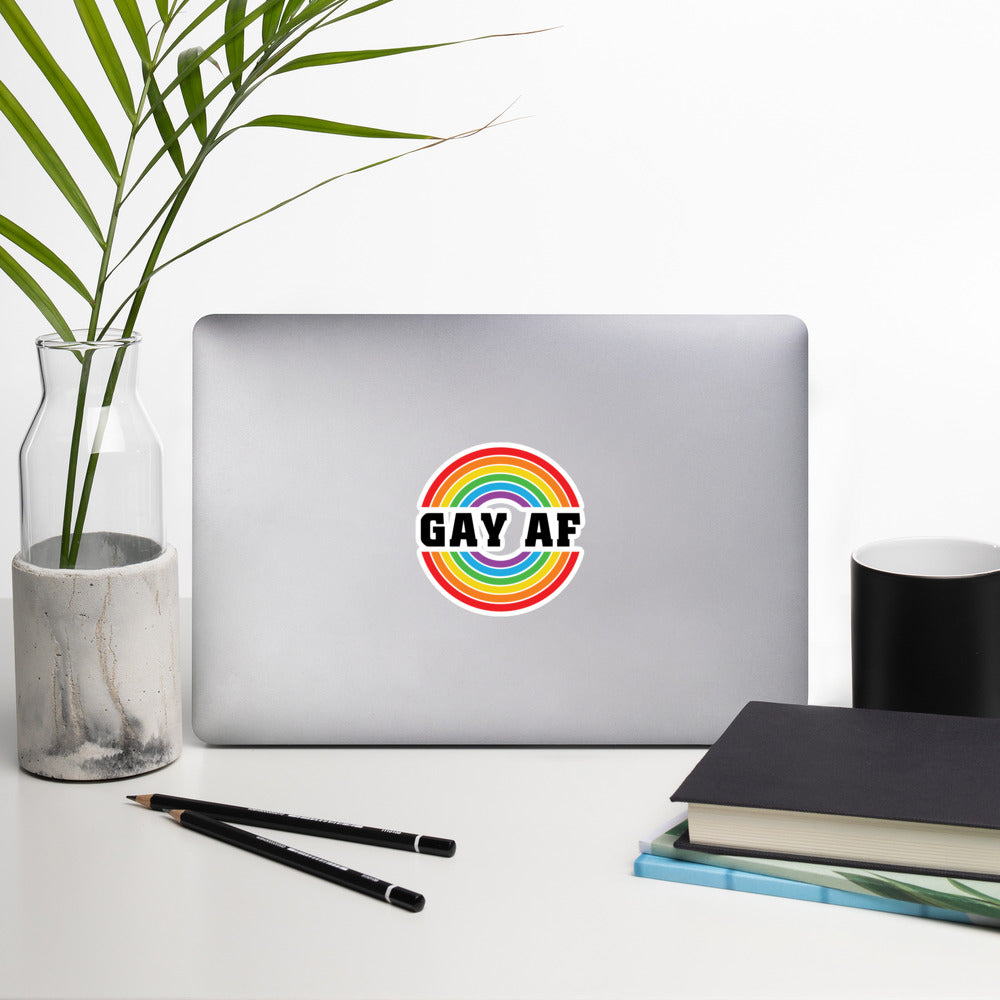 Gay AF Pride Sticker - gay pride apparel