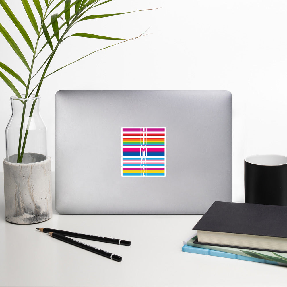 Human LGBTQ Pride Flags Sticker - gay pride apparel