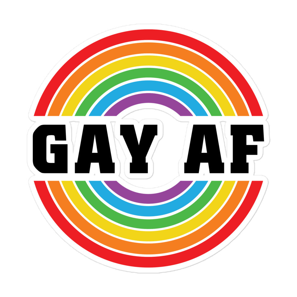 Gay AF Pride Sticker - gay pride apparel