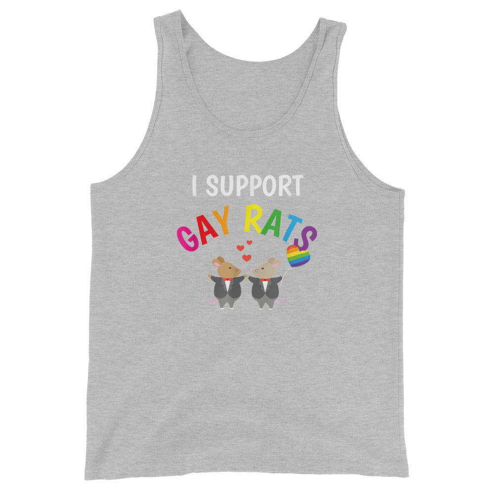 I Support Gay Rats Unisex Tank Top - gay pride apparel