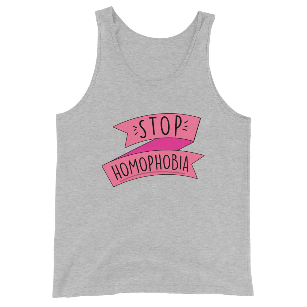 Stop Homophobia Unisex Gay Pride Tank Top - gay pride apparel
